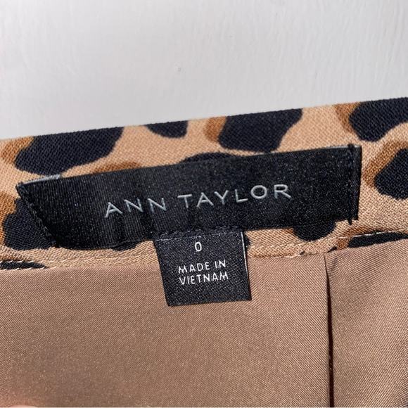 Ann Taylor Cheetah Leopard Animal Print Mafia Mob Wife Pencil Skirt Size 0 - Picture 5 of 5